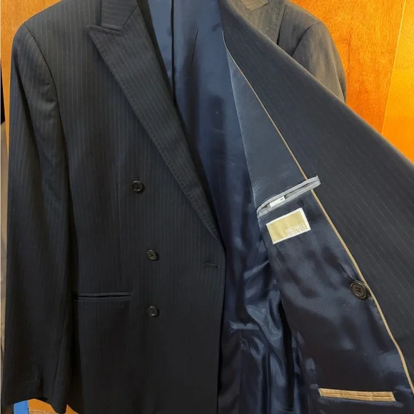 MICHAEL Michael Kors Navy Pinstripe Blazer
